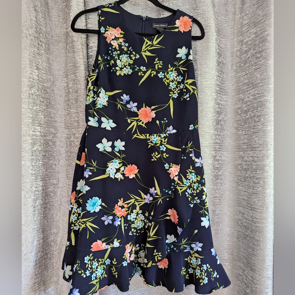Jessica Howard Blue Flowered Dress (12P)